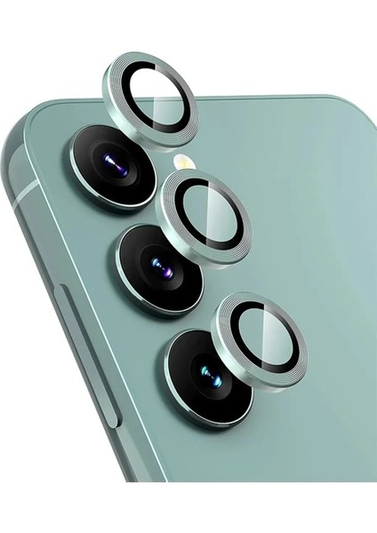 Samsung Galaxy S23 Plus S916 Uyumlu Kamera Lens Koruyucu Kırılmaz Metal Çerçeveli Kamera Lens Koruma