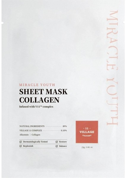 Miracle Youth Sheet Mask Collagen