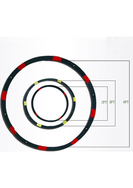 Golf Hedef Daire Hedef Gösterge Çemberi Uygulama Aracı Golf Malzemeleri 6ft (Yurt Dışından)