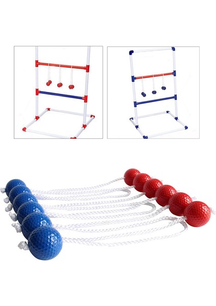 6x Merdiven Topu Açık Çim Bahçesi Plaj Oyunu Yedek Golf Atma Topu Kırmızı ve Mavi (Yurt Dışından) modelleri