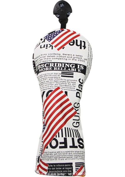 Pu Golf Ahşap Kafa Kapak Su Geçirmez Golf Kulübü Başkanı Koruma Guard Yıldız Stripes Ut (Yurt Dışından)