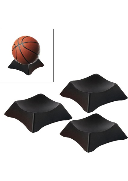 3x Siyah Top Ekran Standı Taban Topu Standı Futbol Depolama Rafı Basketbol (Yurt Dışından)