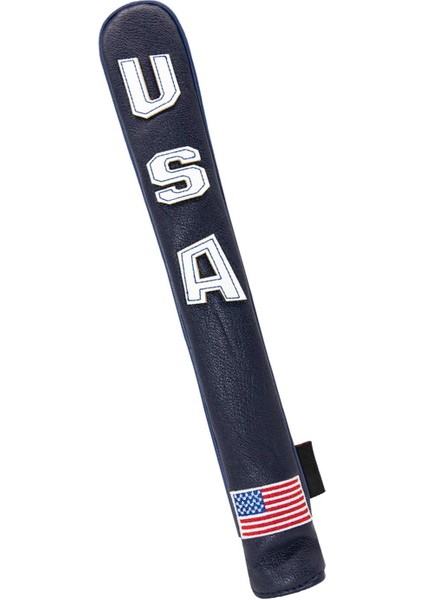 Pu Golf Hizalama Çubuk Kapağı Işlemeli Kasa Peluş Iç Astar Headcover Mavi Beyaz (Yurt Dışından) fırsatları