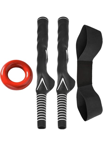Golf Salıncak Kavrama ve Kol Bant Ağırlık Yüzük Uygulama Eğitim Aracı Öğretim Yardımı 4 Adet Siyah (Yurt Dışından)