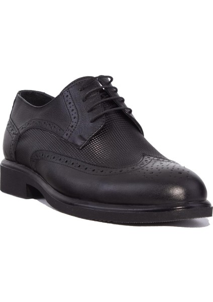DMA08-861 Siyah Ortopedik Günlük Erkek Deri Ayakkabı
