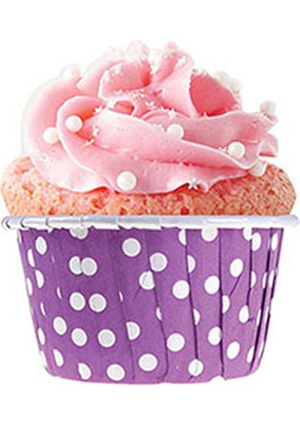 Mor Puantiyeli Muffin-Kek Kapsülü 50,li - V fiyatları