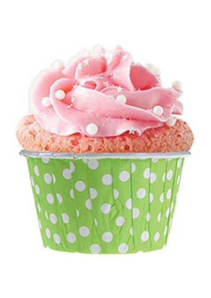 Yeşil Puantiyeli Muffin Kek Kapsülü 50LI - V