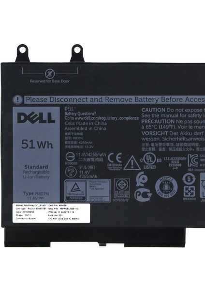 Dell Latitude P80F, P80F001 Batarya Pil