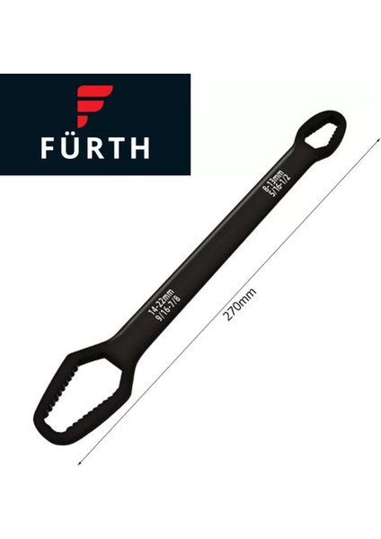 Fürth Evrensel Tork Anahtarı Çok Amaçlı Çift Başlıkl