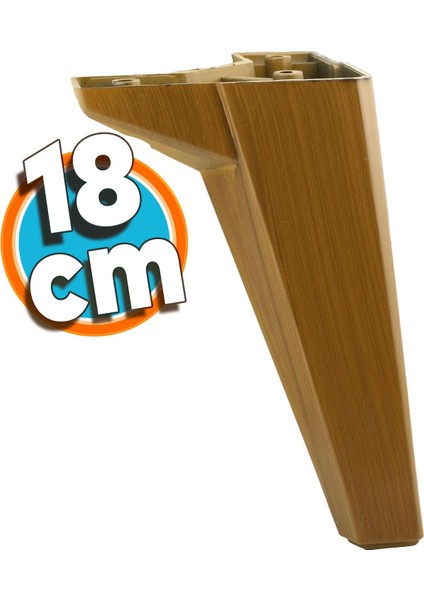 Mobilya Yatak Kanepe Çekyat Sehpa Tv Ünitesi Baza Koltuk Ayağı Koyu Ceviz Renk 18 cm Ayak