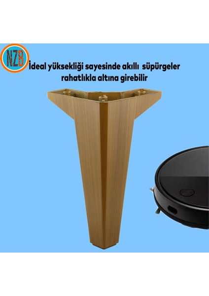 Mobilya Yatak Kanepe Çekyat Sehpa Tv Ünitesi Baza Koltuk Ayağı Koyu Ceviz Renk 18 cm Ayak fırsatları