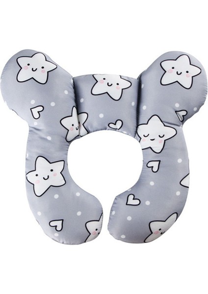 Desen Baskılı Çocuk Yastığı - Gri (Yurt Dışından)