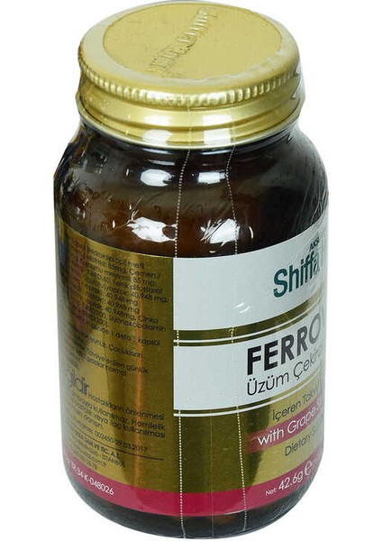 Shiffa Home Ferrovitec Üzüm Çekirdeği Ekstresi Diyet Takviyesi 710 Mg x 60 Kapsül