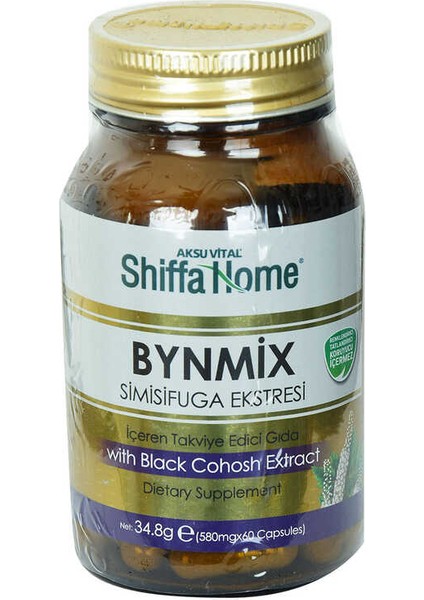 Shiffa Home Bynmix Simisifuga Ekstresi Diyet Takviyesi 580 Mg x 60 Kapsül