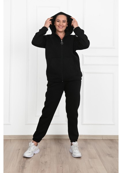 Fermuarlı Cep Detaylı Büyük Beden Eşofman Takımı 3601 fiyatları