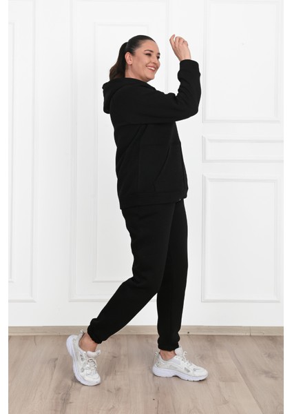 Fermuarlı Cep Detaylı Büyük Beden Eşofman Takımı 3601 modelleri