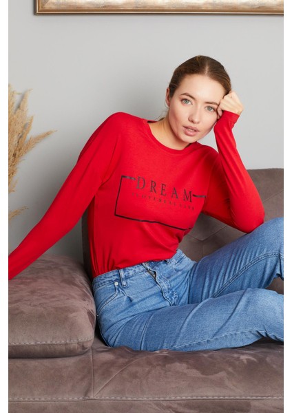 Dream Yazı Baskılı Sweat 9130-4 fiyatları
