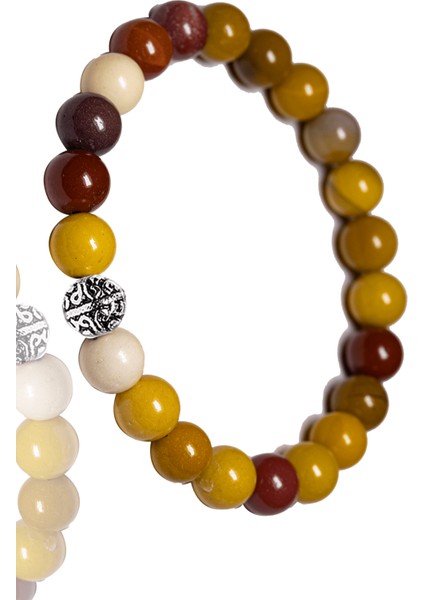 Sertifikalı Aaa+ Kalite Monkey Jasper Taşı Bileklik - Gümüş Aparatlı (1