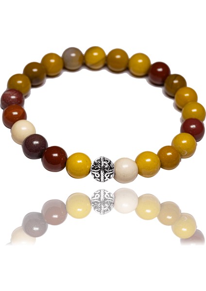Sertifikalı Aaa+ Kalite Monkey Jasper Taşı Bileklik - Gümüş Aparatlı (1