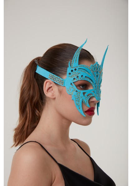 Mavi Yarasa Parti Maskesi modelleri