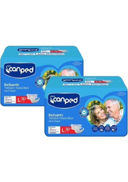Belbantlı Hasta Bezi Büyük Boy Large 30'lu 2 Paket - 60 Adet
