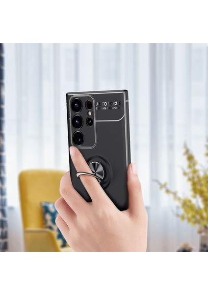 Samsung Galaxy S23 Ultra Kılıf Yüzüklü Manyetik Ravel Silikon fırsatları