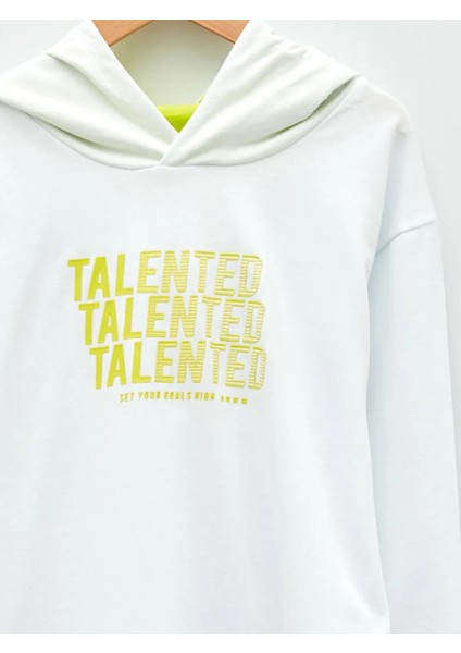 Kids Kapüşonlu Baskılı Uzun Kollu Erkek Çocuk Sweatshirt modelleri