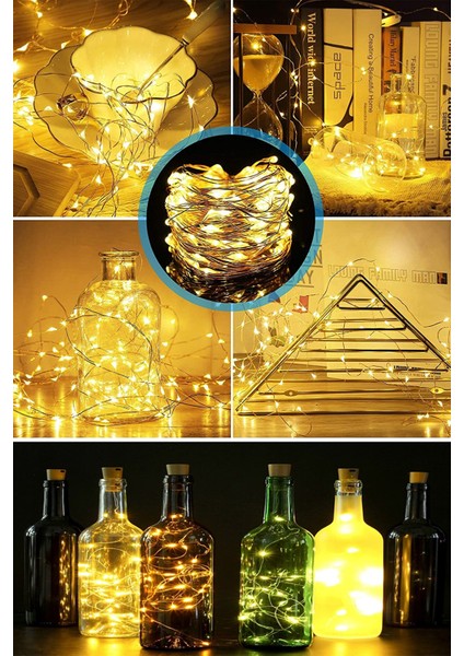 Peri LED 3 Metre Sarı Gün Işığı Aydınlatma Yılbaşı Işığı (Sarı Işık)