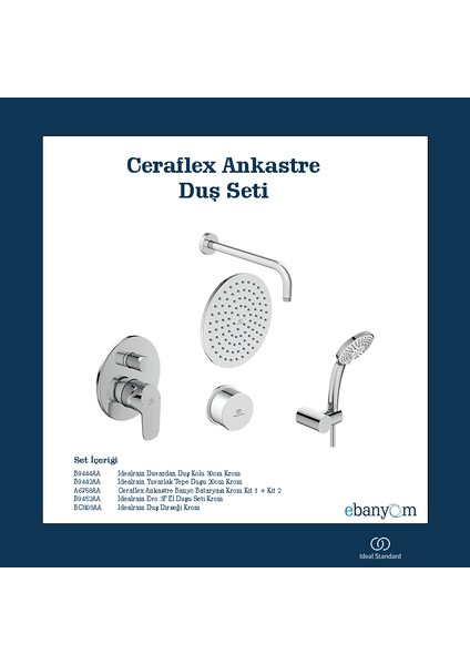Ceraflex Ankastre Banyo Bataryası Seti