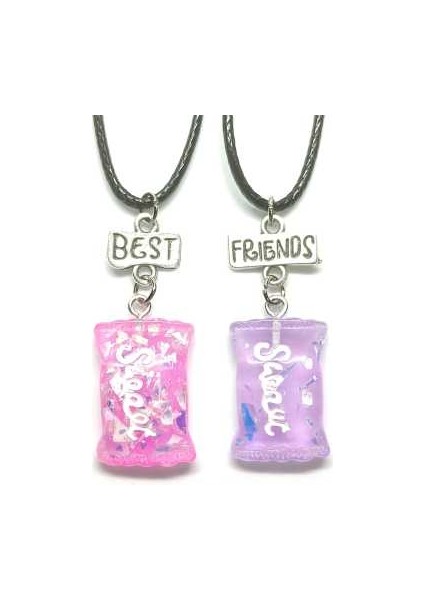 Şeker Bff Best Friends Arkadaşlık Kolyesi Model 1. Şekerleme Kolye.