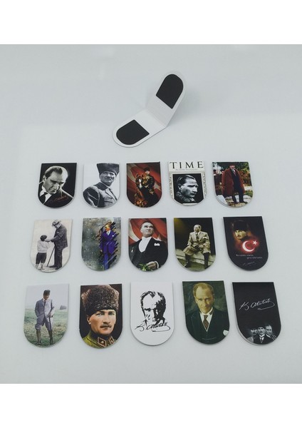 Gifts Turkiye Giftsturkiye Kitap Ayracı Içi Mıknatıslı Ufak Ebat Gazi Mustafa Kemal Atatürk Imza 15 Adet