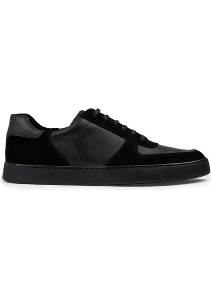 Hakiki Deri Siyah Sneaker Erkek Ayakkabı