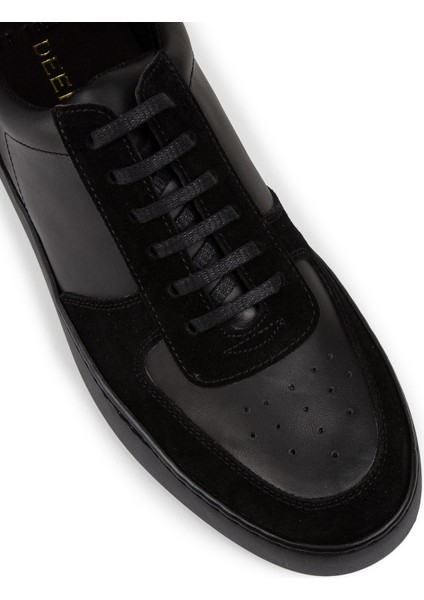 Hakiki Deri Siyah Sneaker Erkek Ayakkabı