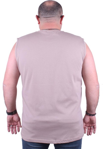 Büyük Beden Erkek Baskılı Kolsuz Tişört Good Vibes 23141 Toprak10 fiyatları