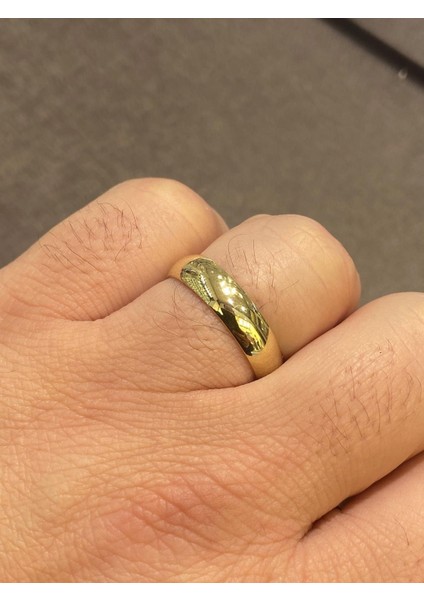 Düz Bombe 5 mm 14 Ayar Altın Alyans Yüzük Kadın Erkek Unisex modelleri