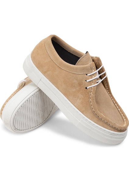 Hakiki Süet Bej Kadın Sneaker modelleri