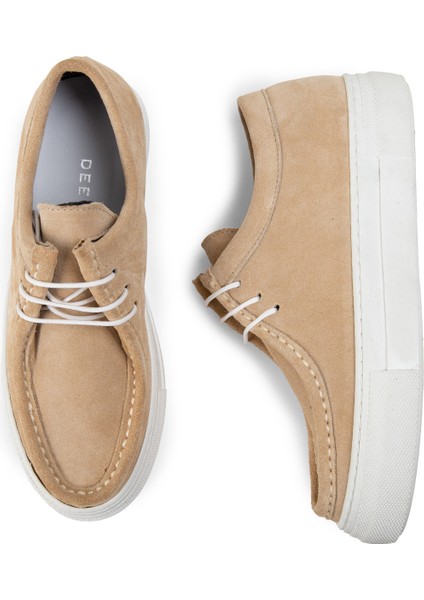 Hakiki Süet Bej Kadın Sneaker fırsatları
