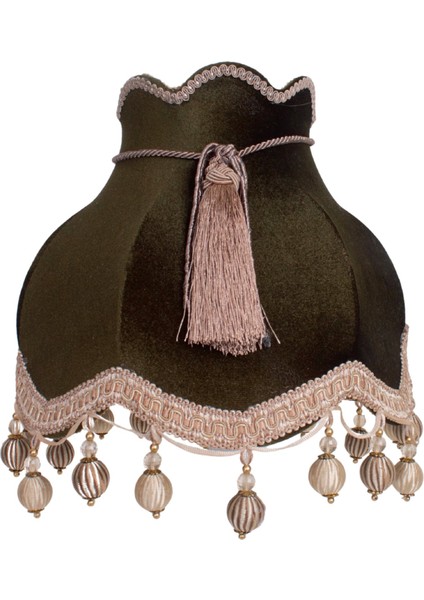 Haki Yeşil Kadife Yatak Odası Salon Için Vintage Abajur AB0352 fiyatları