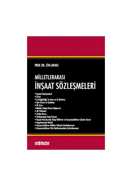 Milletlerarası Inşaat Sözleşmeleri - Ziya Akıncı