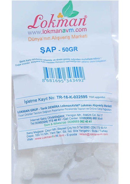 Şap Doğal Granül Parça Çakıl Şap Taşı 50 gr Paket