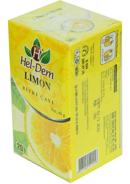 Limon Bitki Çayı 2 gr x 20 Süzen Poşet 40 gr