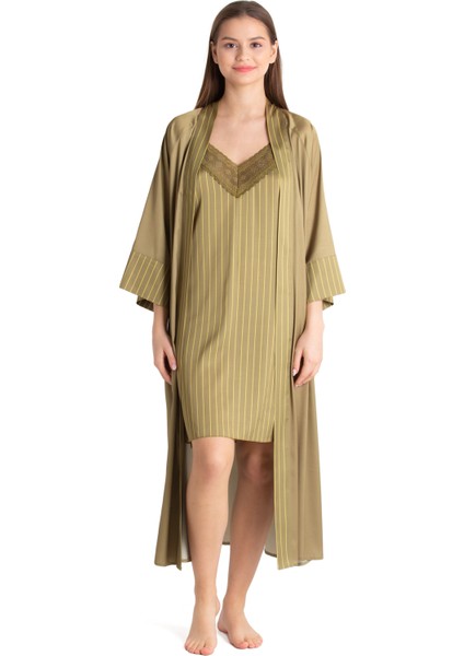 Markano Siyah Kısa Saten Gecelik