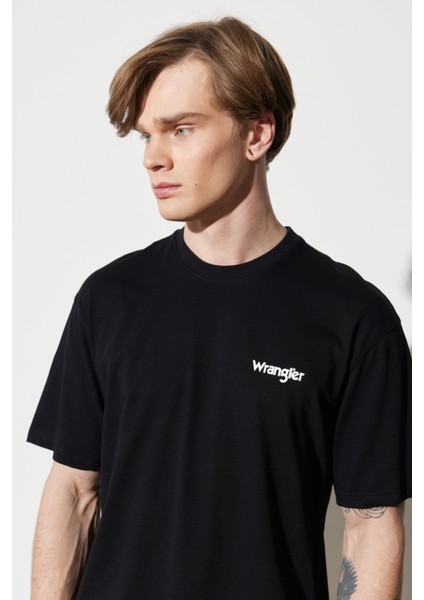 Wrangler Erkek Siyah Bisiklet Yaka Tişört