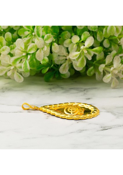 Pul Dizili Zincirsiz 14 Ayar Altın Tuğralı Kolye modelleri