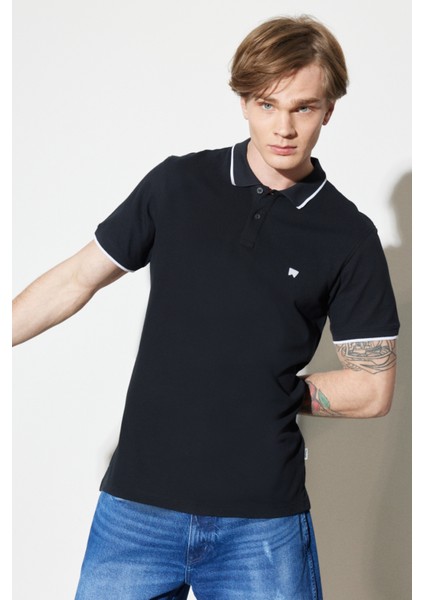 Wrangler Erkek Siyah Polo Tişört modelleri
