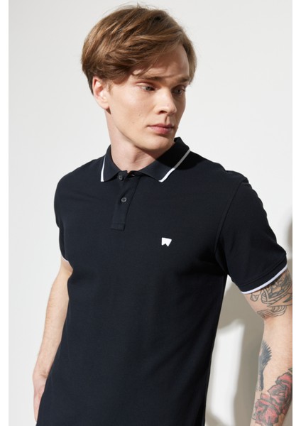 Wrangler Erkek Siyah Polo Tişört fırsatları