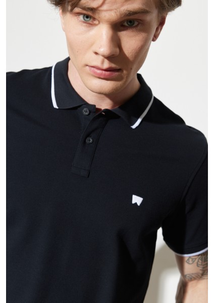 Wrangler Erkek Siyah Polo Tişört indirimleri