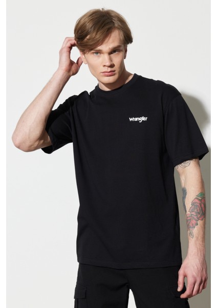 Wrangler Erkek Siyah Bisiklet Yaka Tişört modelleri