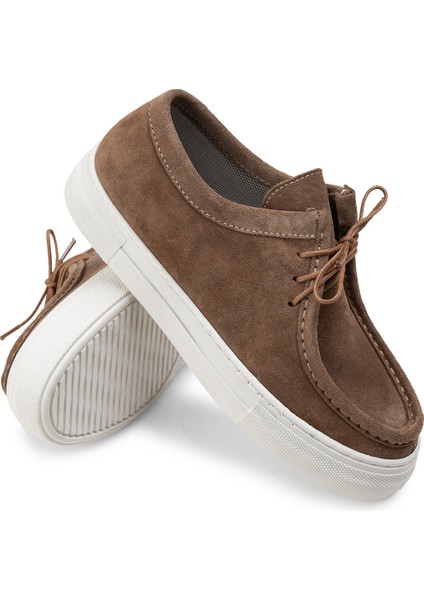 Hakiki Süet Vizon Rengi Sneaker Kadın Ayakkabı modelleri