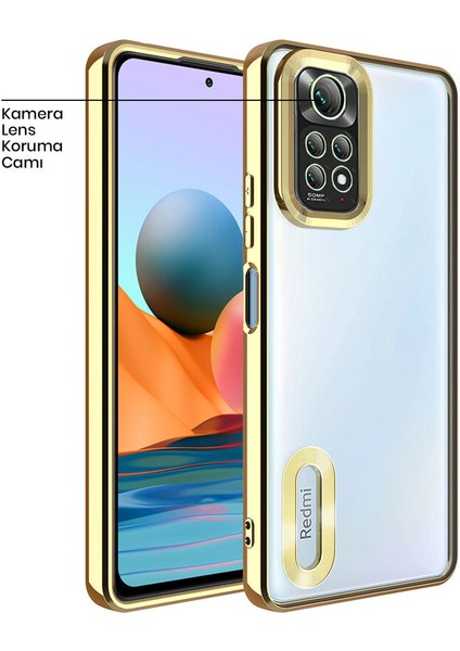 Xiaomi Redmi Note 11 Kılıf Zebana Glint Silikon Kılıf Gold